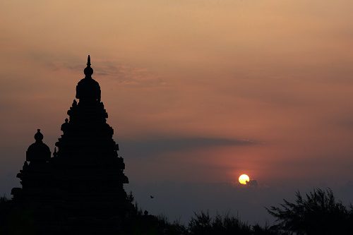 popular tourist destinations in South India (Mahabalipuram)